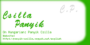 csilla panyik business card